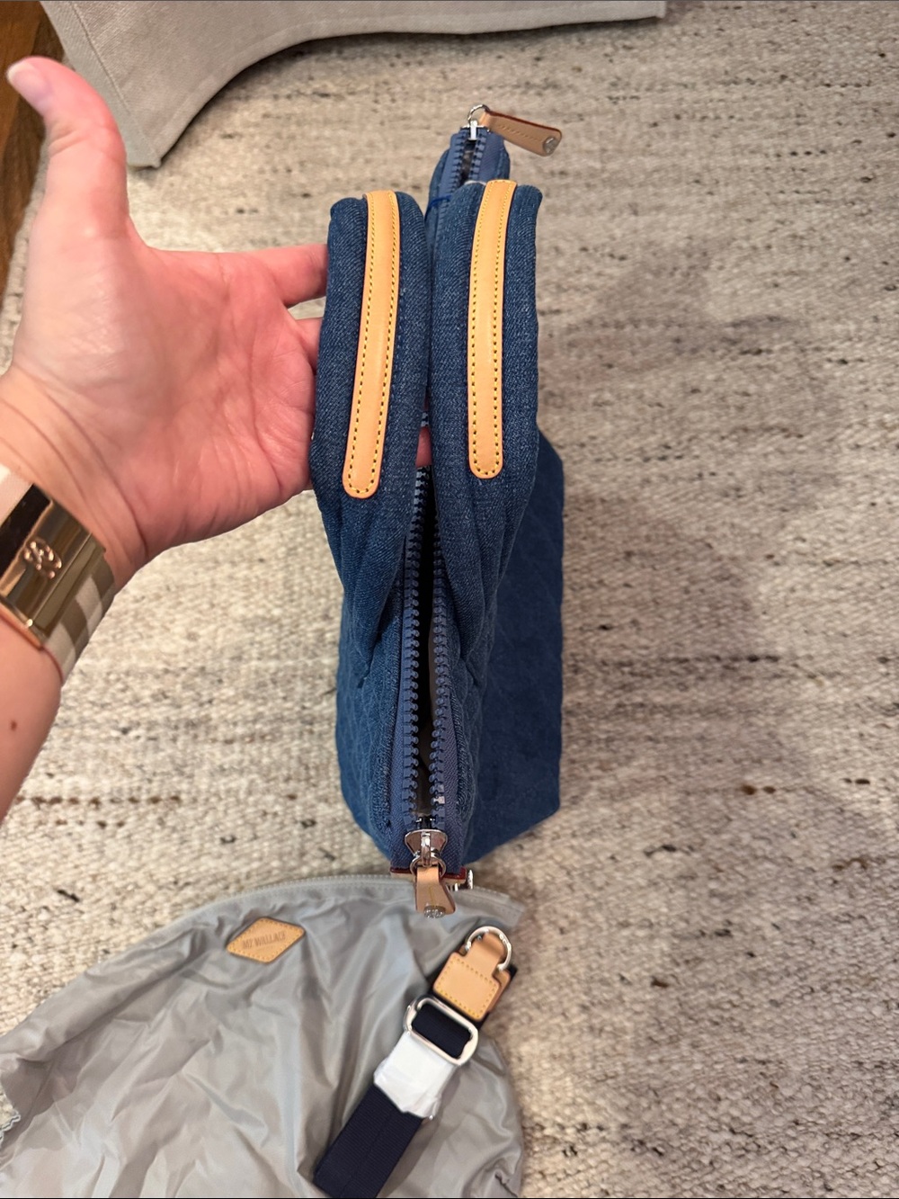 NWT MZ Wallace Small Sutton Deluxe- True Blue Denim - Picture 3 of 7